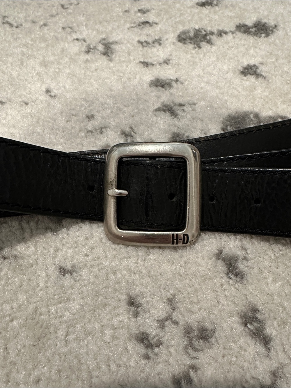 Harley-Davidson Black Leather Women’s Belt with Silver Buckle